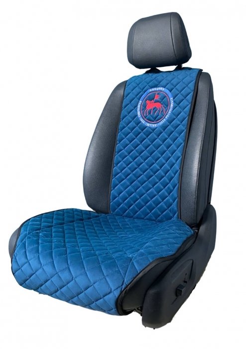 Накидки на сидения Передние накидки с вышивкой Республика Саха (Темно-синий)