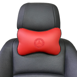 Подушка под шею красная с вышивкой 