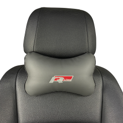 Подушка под шею серая с вышивкой 